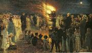 Peter Severin Kroyer sankt hansblus pa skagen strand china oil painting reproduction